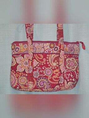 Vera Bradley quilted handbag 2000s iconic, retired "Raspberry Fizz"